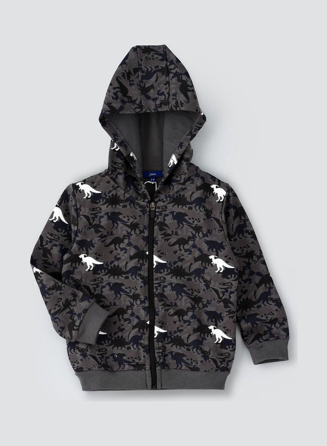 JAM Knitted Printed Hoodie Multicolour  - Image 1