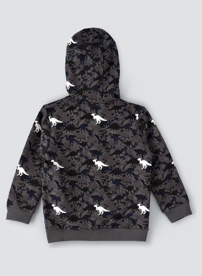 JAM Knitted Printed Hoodie Multicolour  - Image 2