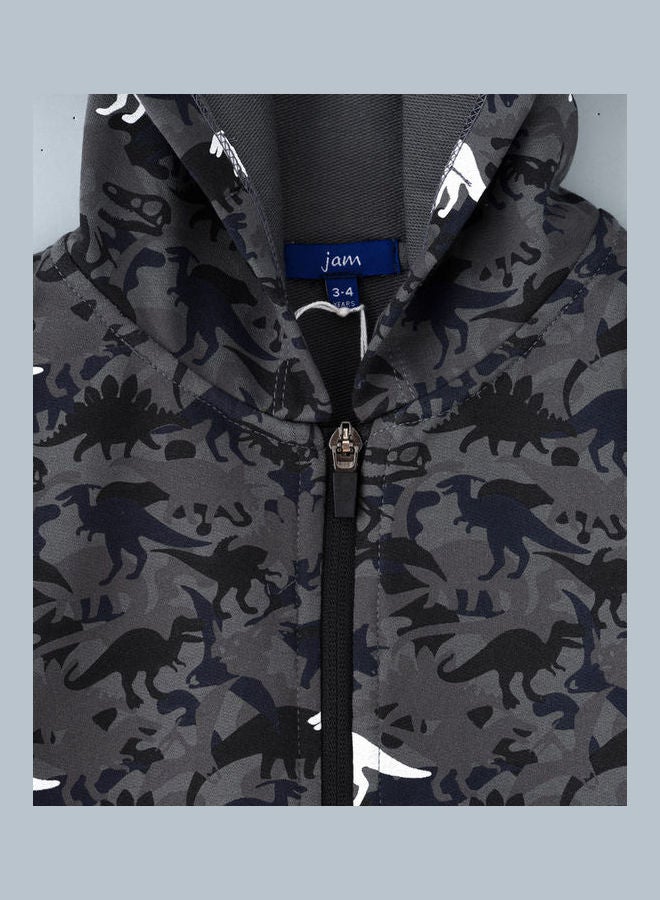 JAM Knitted Printed Hoodie Multicolour  - Image 3