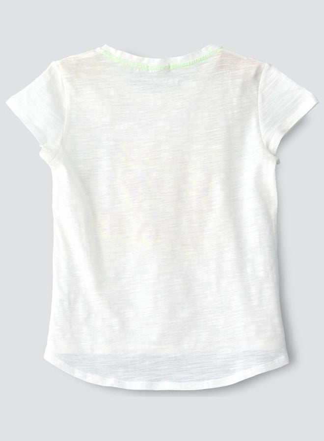 Jelliene Round Neck Knit T-Shirt Ivory  - Image 2