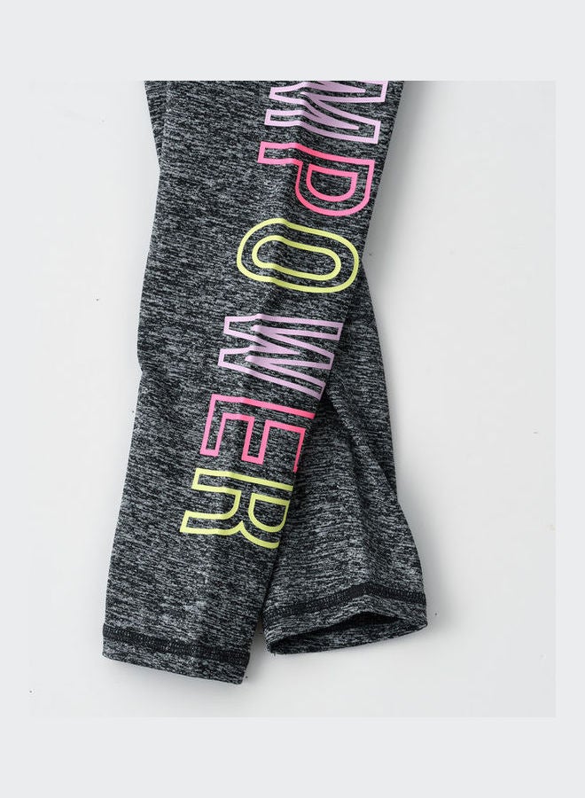 Jelliene Casual Knitted Jeggings Light Grey Melange - Image 5