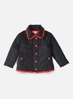 Plain Casual Jacket Black