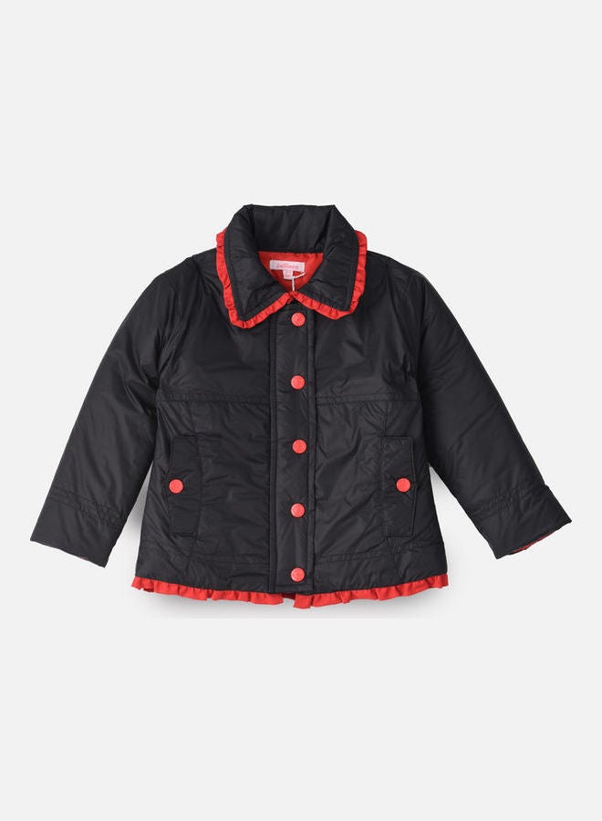 Jelliene Plain Casual Jacket Black  - Image 1