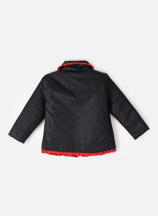 Jelliene Plain Casual Jacket Black  - Image 2