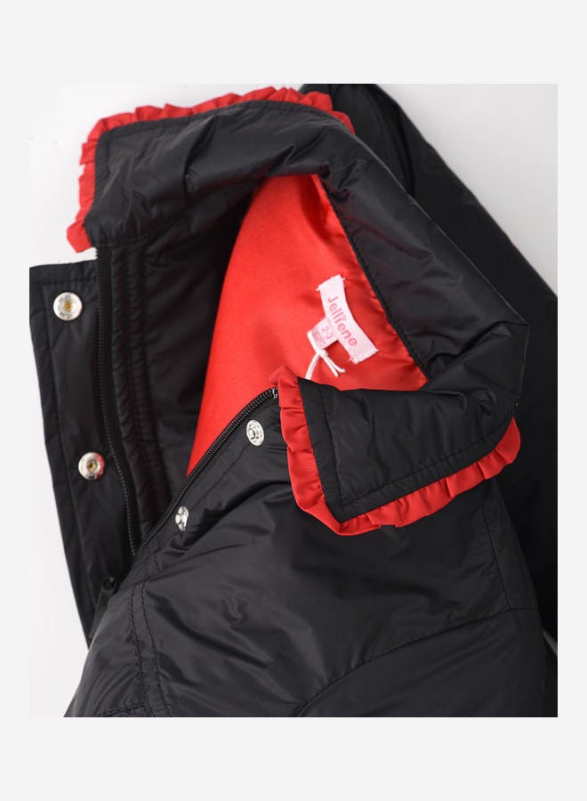 Jelliene Plain Casual Jacket Black  - Image 4