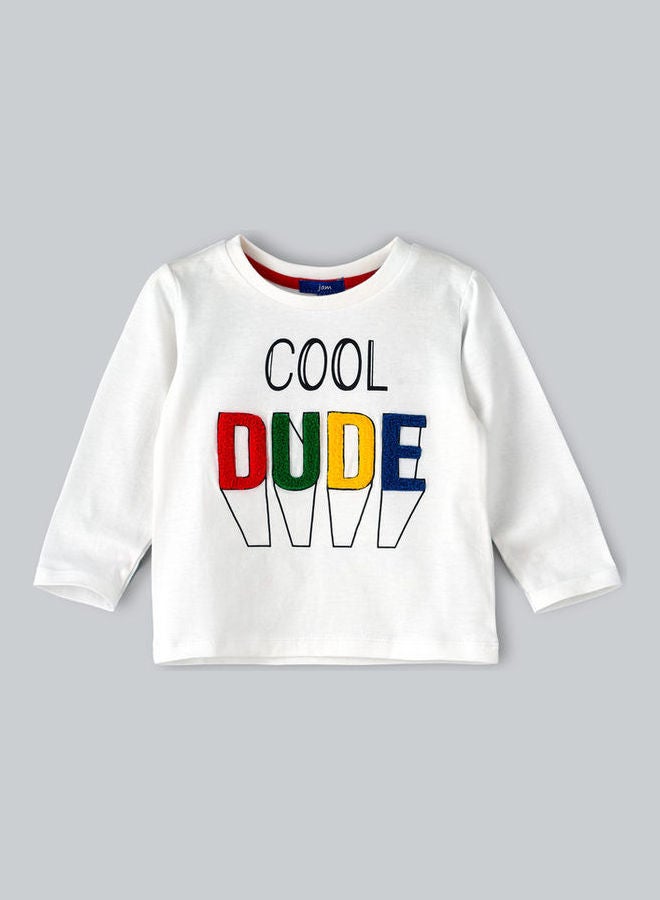 JAM Round Neck Knitted Top White - Image 1