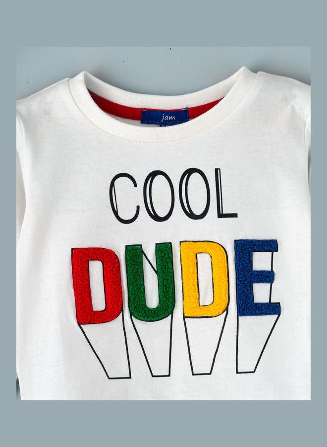 JAM Round Neck Knitted Top White - Image 3