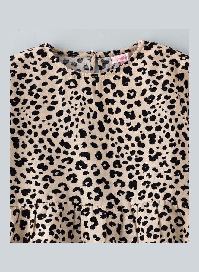 جيلين بلوزة كاجوال منسوجة مطبوعة بالكامل متعدد الألوان - Image 3