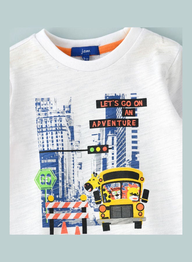 JAM AOP Knitted Sweatshirt White  - Image 1