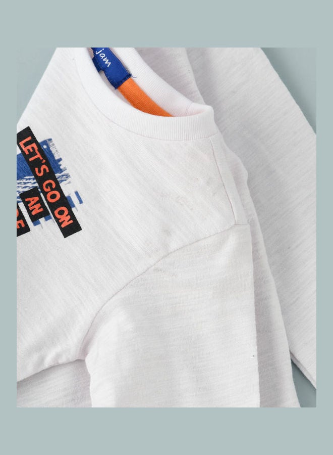 JAM AOP Knitted Sweatshirt White  - Image 3