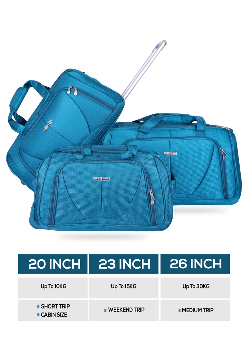 PARAJOHN 3-Piece Travel Luggage Duffel Bag Set Blue  - Image 5