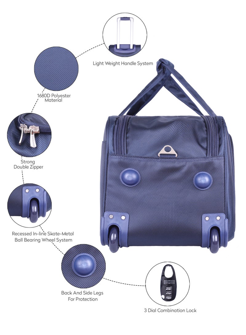 بارا جون طقم حقائب سفر دافل من 3 قطع كحلي - Image 3