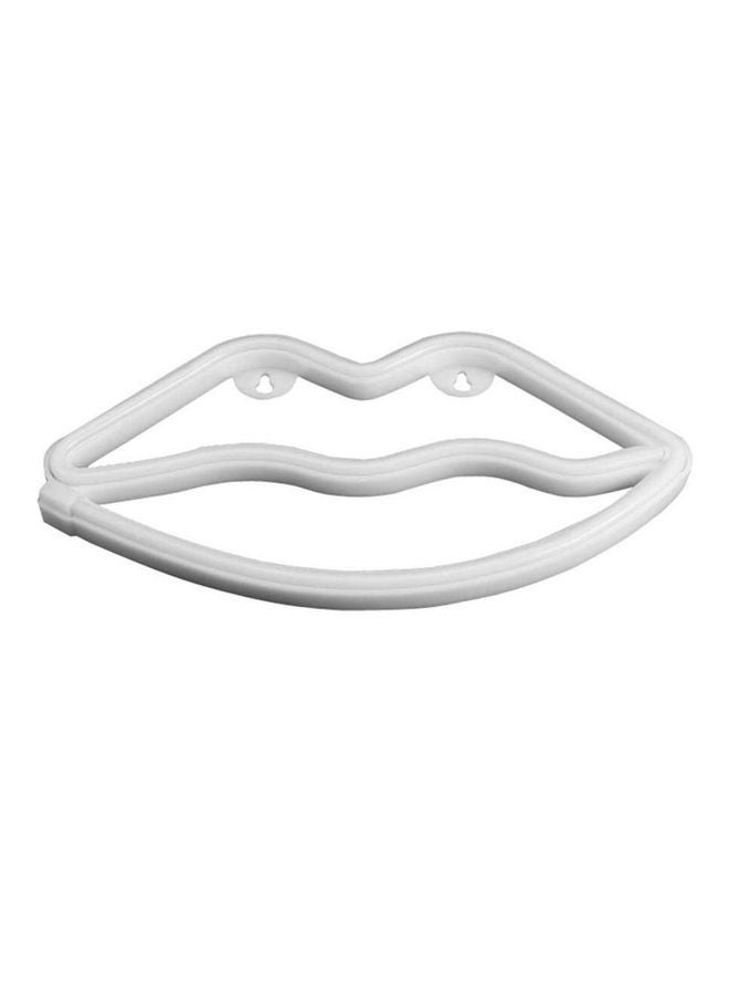 سلة مصباح نيون بإضاءة LED على شكل شفاه أحمر 26x14سم - Image 1