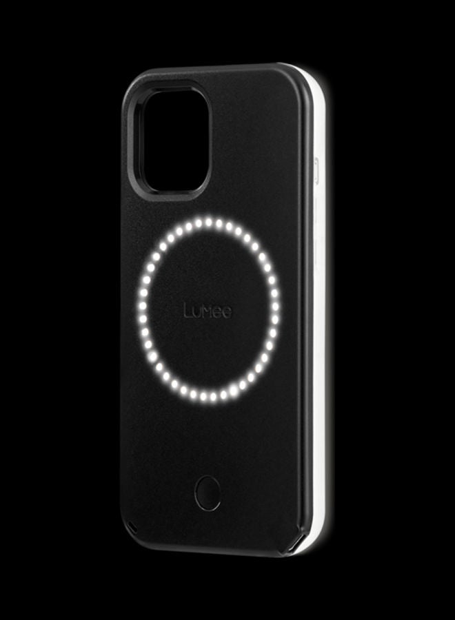 LuMee Halo Selfie Light Case For iPhone 13 Matte Black  - Image 2