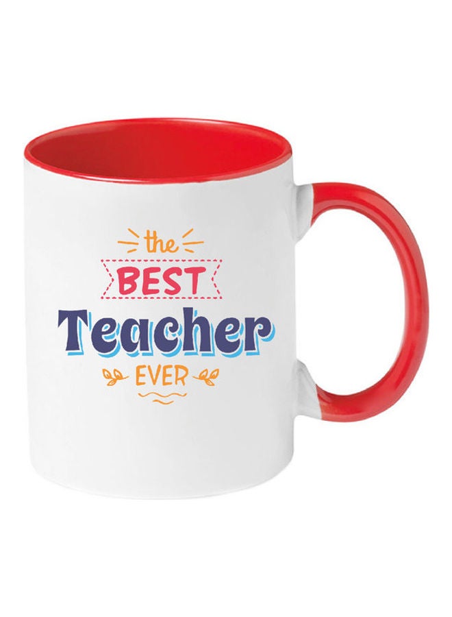 MEC The Best Teacher Ever Mug Red/White