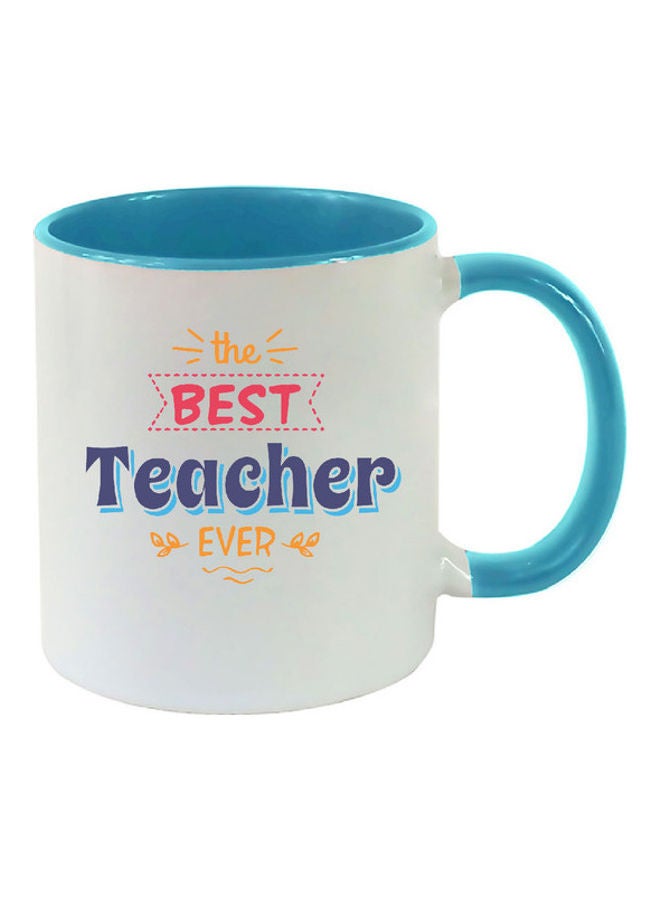 MEC The Best Teacher Ever Mug Blue/White