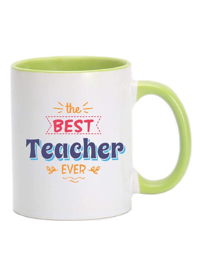 MEC The Best Teacher Ever Mug Green/White