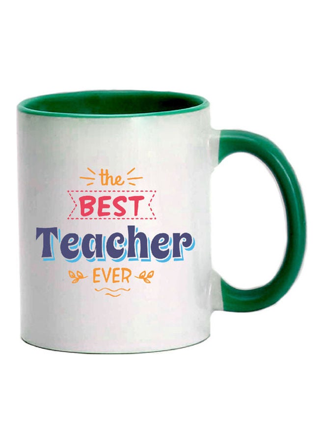 MEC The Best Teacher Ever Mug Green/White