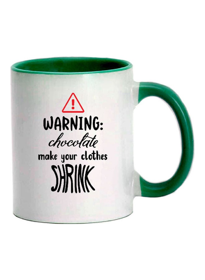 MEC Warning Chocolate Mug Green/White 