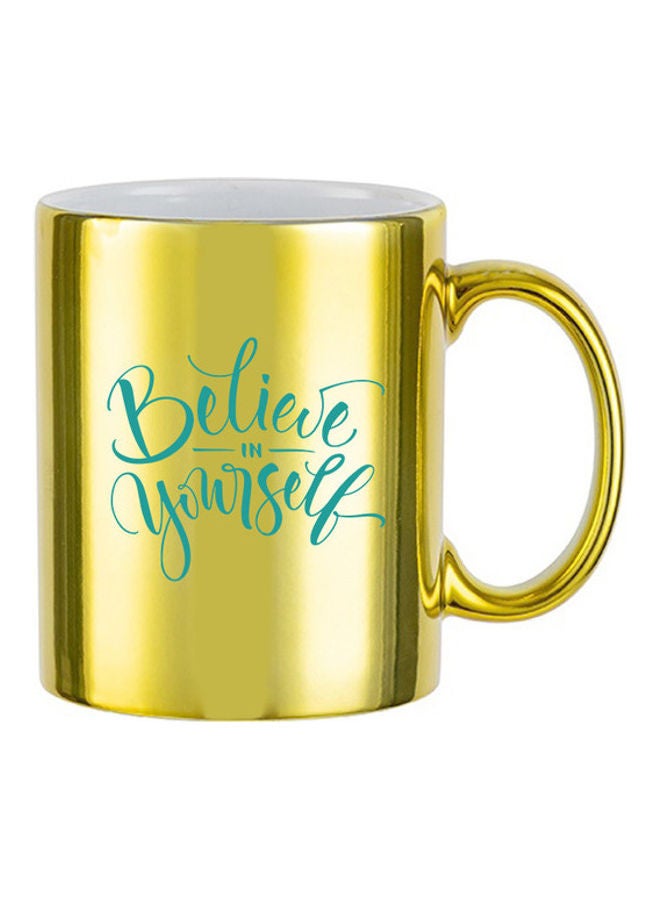 إم إي سي مج فاخر بطبعة عبارة "Believe In Yourself" ذهبي