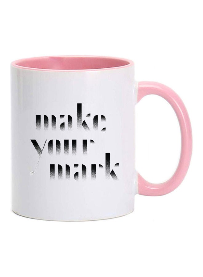 إم إي سي مج مطبوع عليه عبارة "Make Your Mark" أبيض