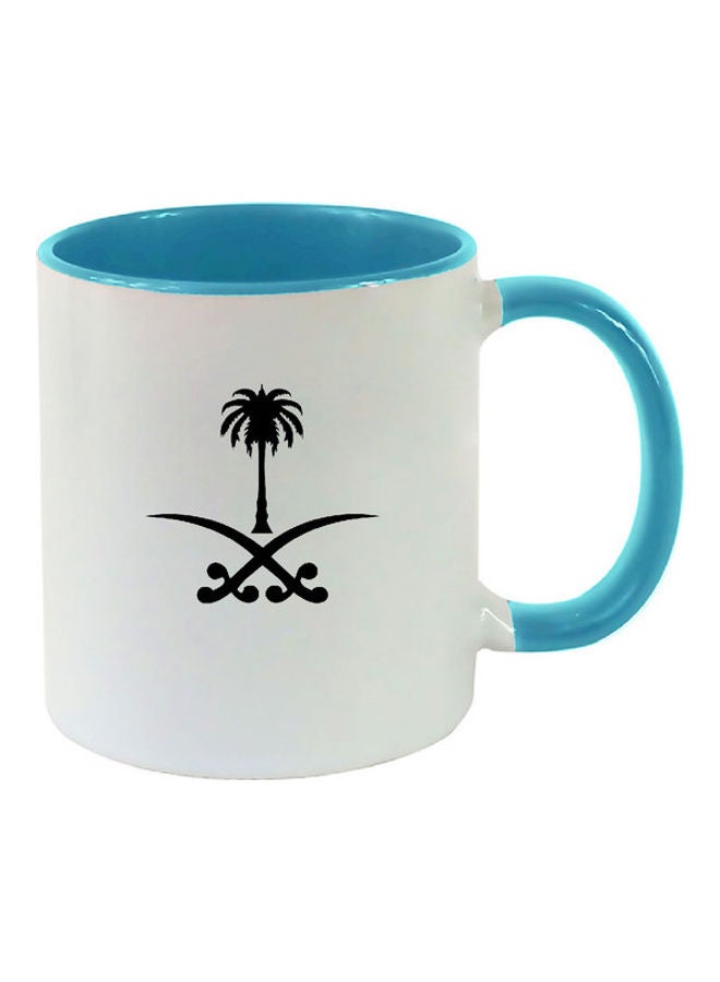 إم إي سي مج بطبعة سيف وشجرة . أبيض