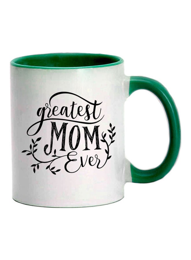 MEC Greatest Mom Ever Printed Mug Green/White