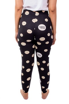 Miss London Elasticated Printed Pyjama Black/white  - Image 4