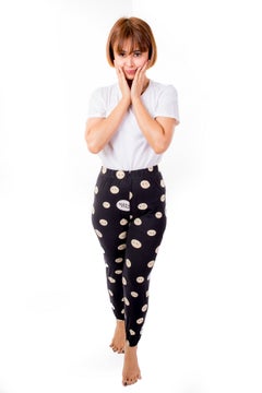 Miss London Elasticated Printed Pyjama Black/white  - Image 5