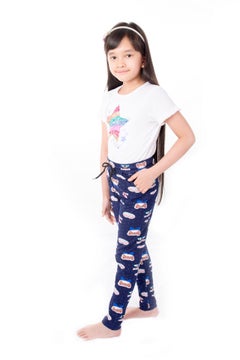 Miss London Drawstring Printed Pyjama Multicolour  - Image 2