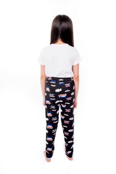 Miss London Drawstring Printed Pyjama Multicolour  - Image 4