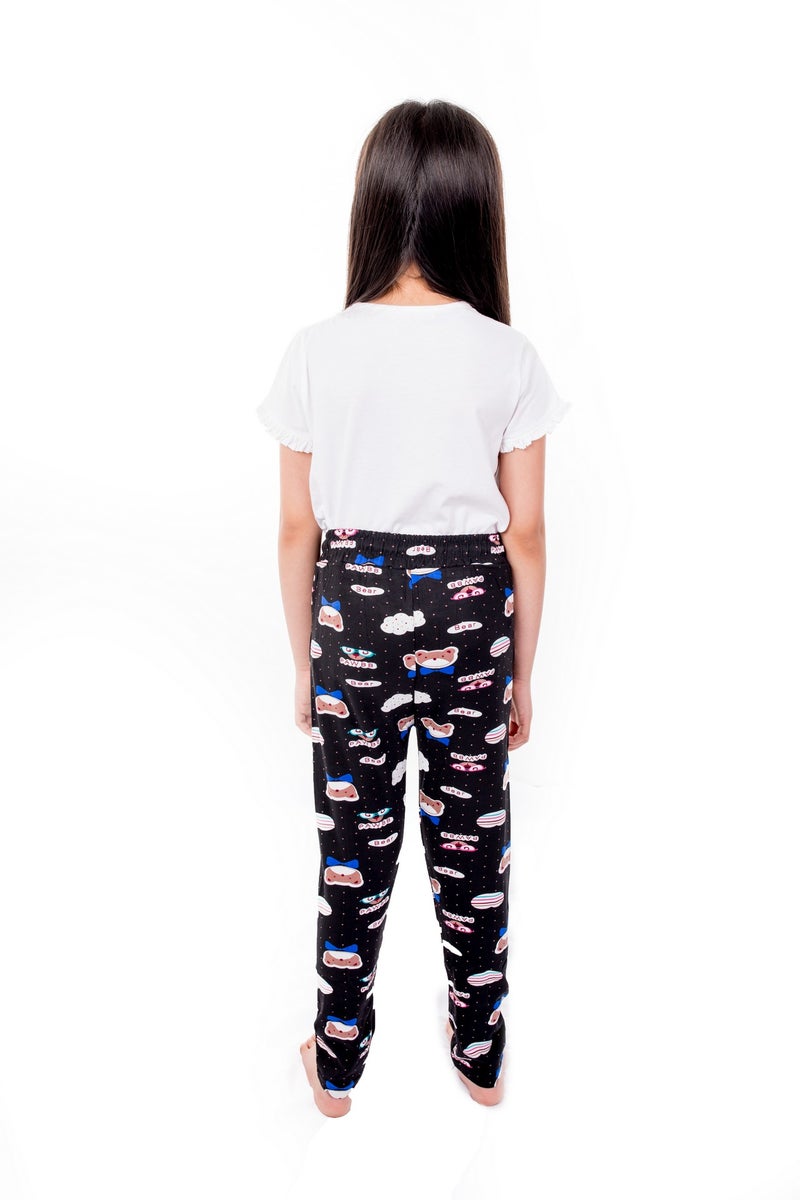 Miss London - Drawstring Printed Pyjama Multicolour - Image 1
