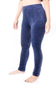 Miss London Velvet Lounge Pants Blue  - Image 3