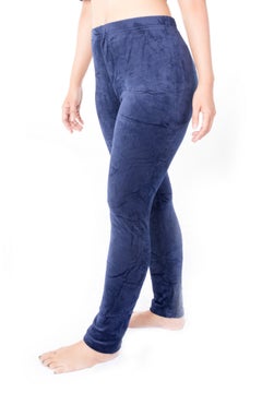 Miss London Velvet Lounge Pants Blue  - Image 5