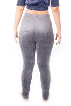 Miss London Velvet Lounge Pants Grey  - Image 2