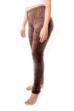 Miss London Velvet Lounge Pants Brown  - Image 2