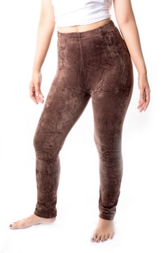 Miss London Velvet Lounge Pants Brown  - Image 4