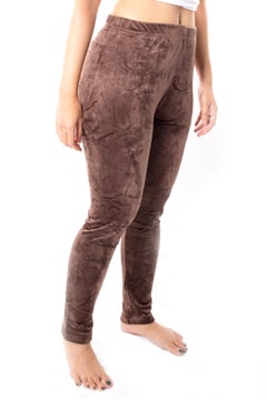 Miss London Velvet Lounge Pants Brown  - Image 3