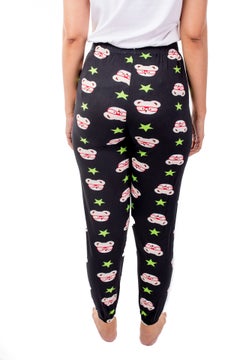 Miss London Elasticated Printed Pyjama Black/White/Green  - Image 4