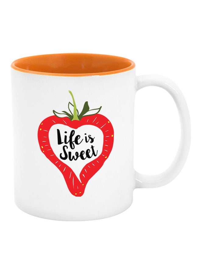MEC Life is Sweet Mug White/Orange 