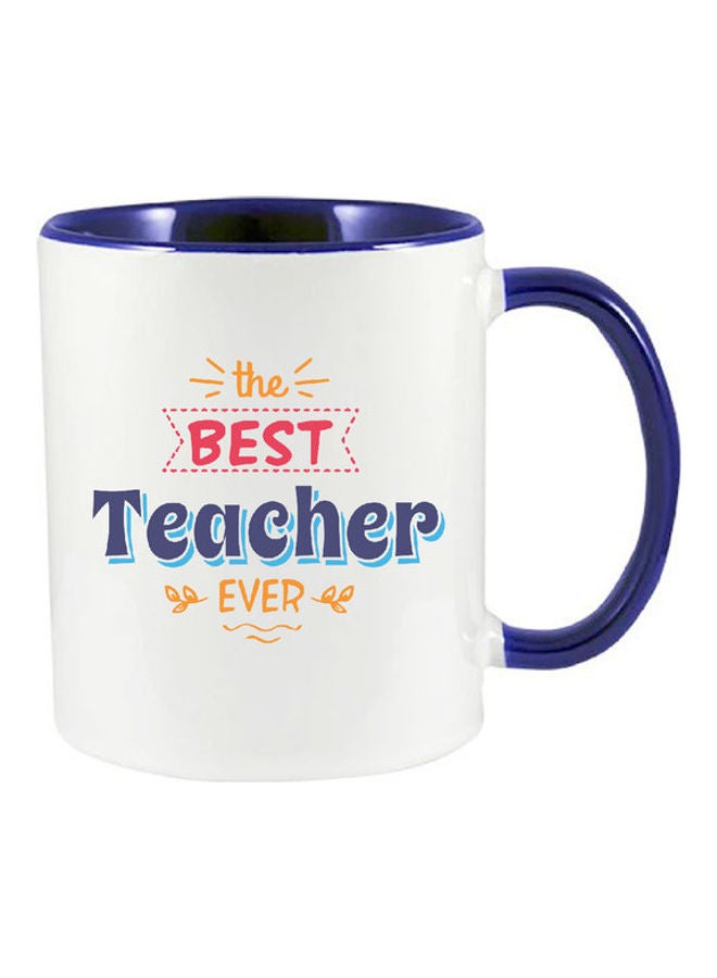 MEC The Best Teacher Ever Mug Blue/White 