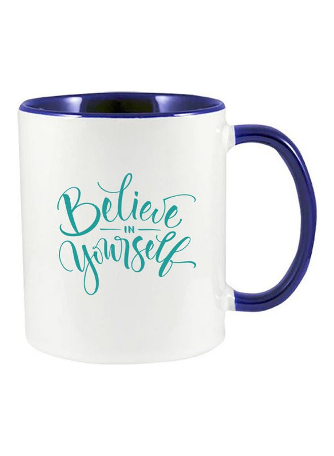 إم إي سي مج مطبوع عليه عبارة " Believe In Yourself" أزرق/ أبيض