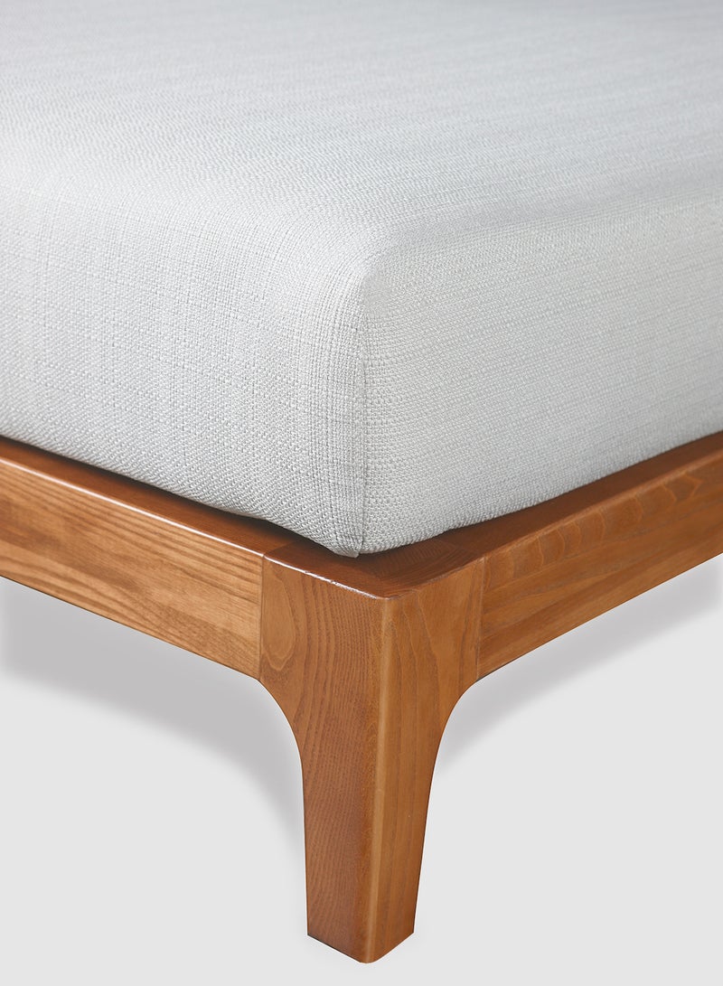 ebb & flow - L-Shape Sofa - Upholstered Fabric with Wood Leg Couch - Sofa Bed Relaxing Sofa- Grey 3022*1808*780mmmm - Image 1