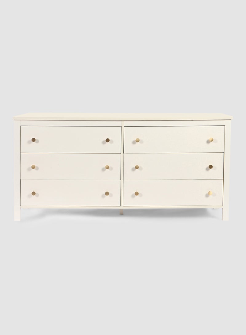 Switch Bedroom Dresser Makeup Vanity - Storage Organizer Wide Chest - 6 Drawer Dresser For Hairstyle- White 1720*455*830mm  - Image 2
