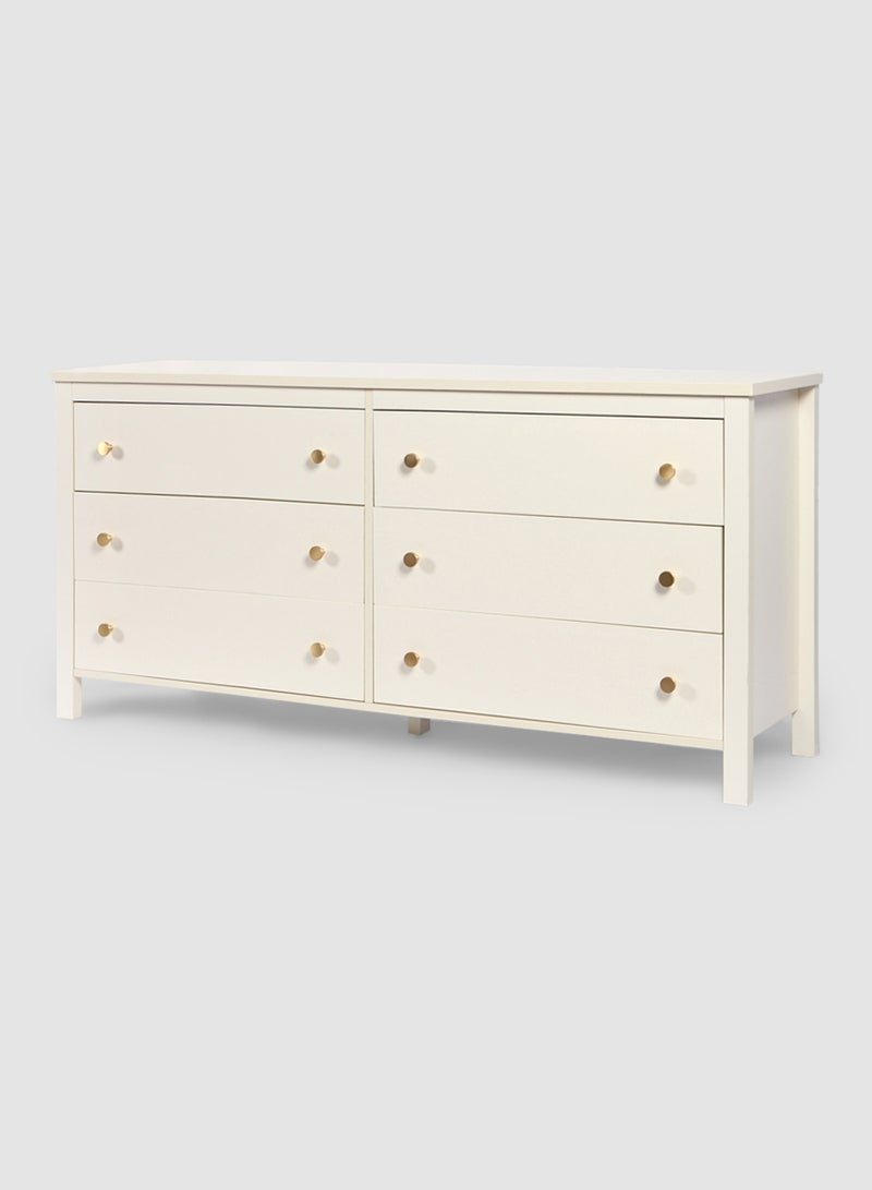 Switch Bedroom Dresser Makeup Vanity - Storage Organizer Wide Chest - 6 Drawer Dresser For Hairstyle- White 1720*455*830mm  - Image 3