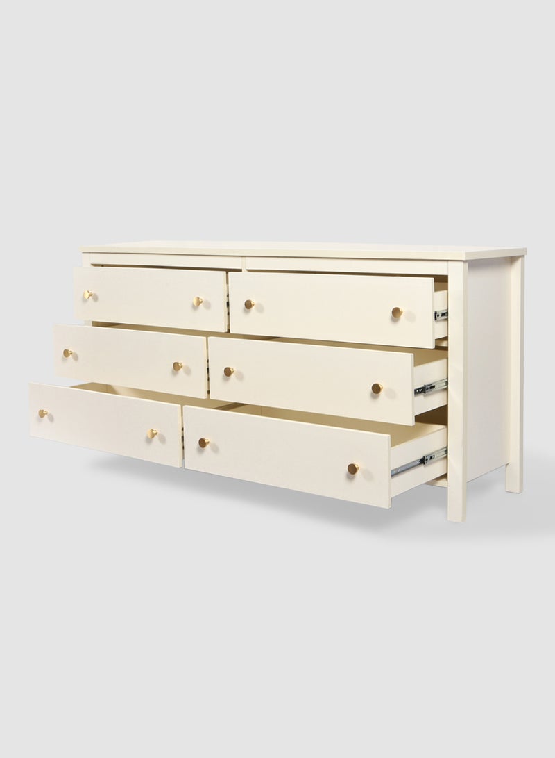 Switch Bedroom Dresser Makeup Vanity - Storage Organizer Wide Chest - 6 Drawer Dresser For Hairstyle- White 1720*455*830mm  - Image 4