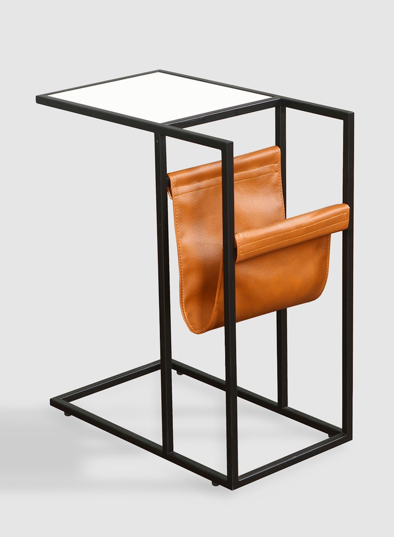 Switch - Side Table - In White/Black - Used Next To Sofa As Coffee Corner White/Black 315*550*650mm - Image 1