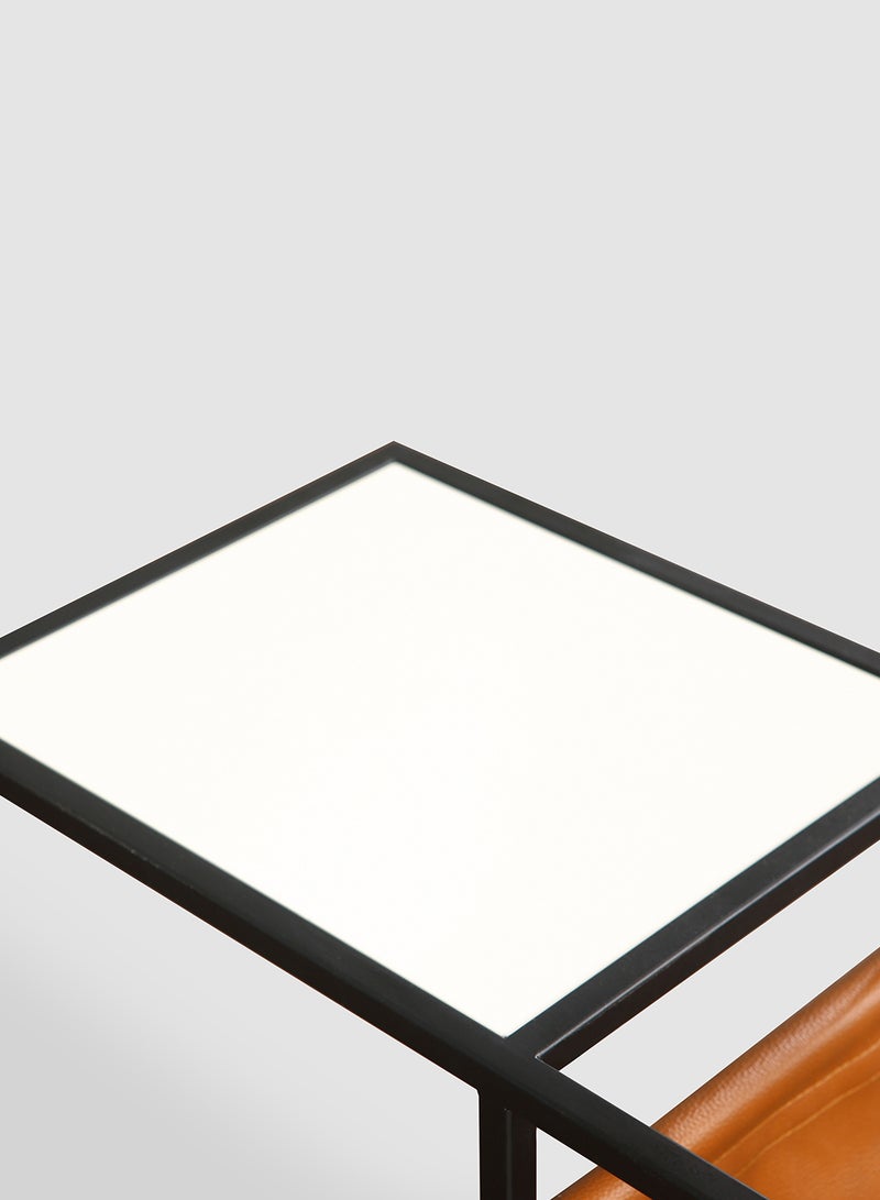 Switch - Side Table - In White/Black - Used Next To Sofa As Coffee Corner White/Black 315*550*650mm - Image 1