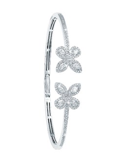 LIALI JEWELLERY 18K White Gold Butterfly Bangle  - Image 1