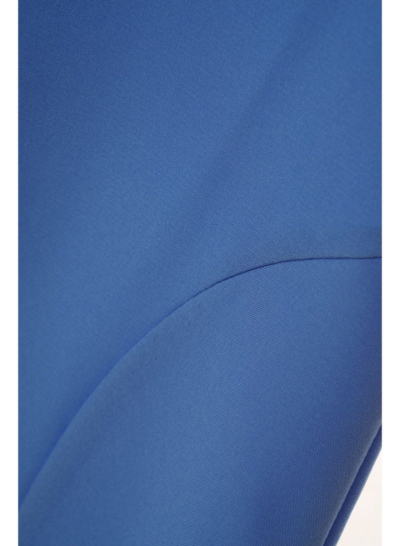 Aila Women'S Casual Midi Sleeveless Plain Basic Dress Blue  - Image 5